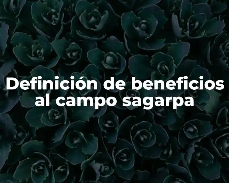 Definición de beneficios al campo sagarpa