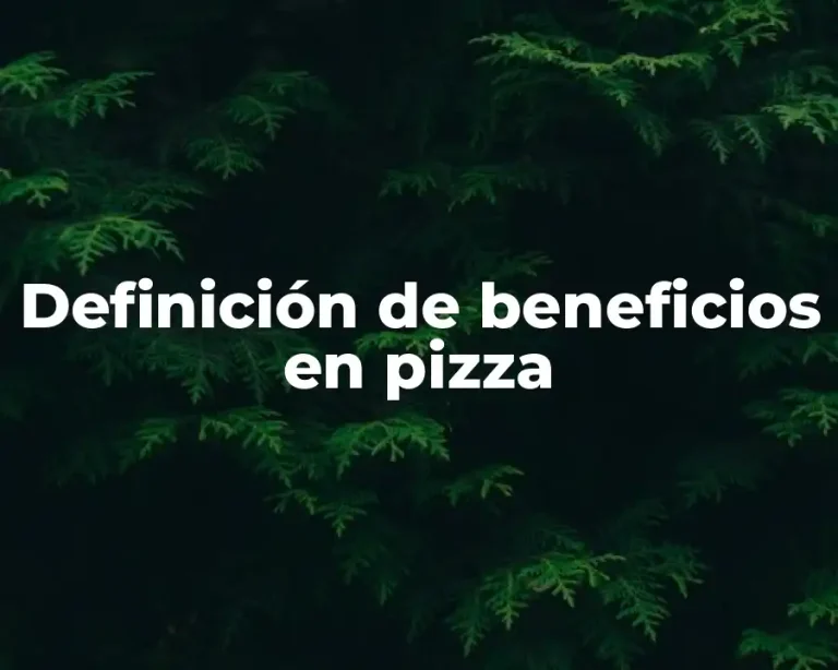 Definición de beneficios en pizza