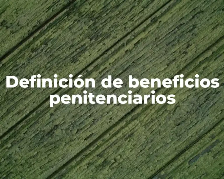 Definición de beneficios penitenciarios
