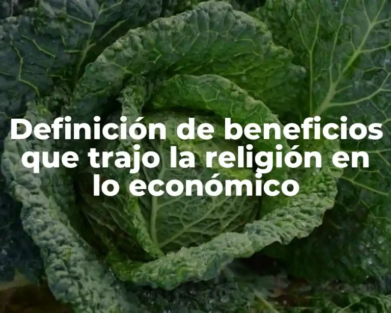 Definición de beneficios que trajo la religión en lo económico