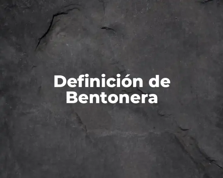 Definición de Bentonera