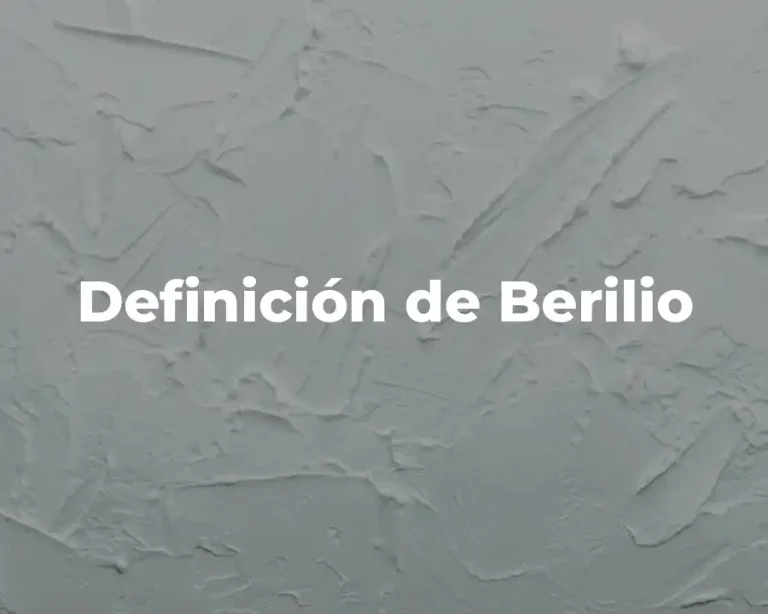 Definición de Berilio