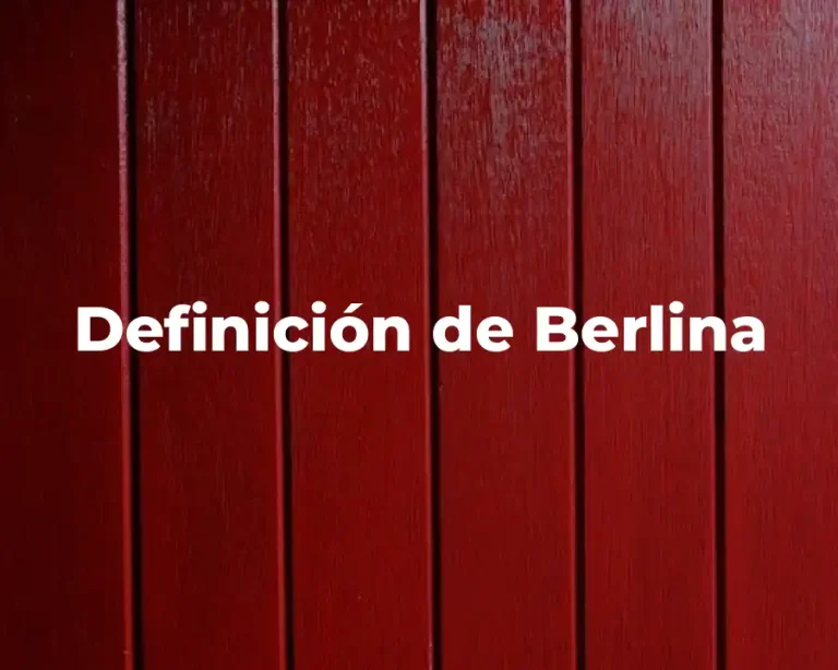 Definición de Berlina