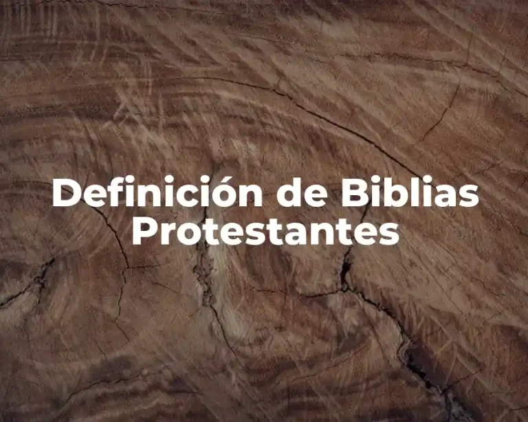 Definición de Biblias Protestantes