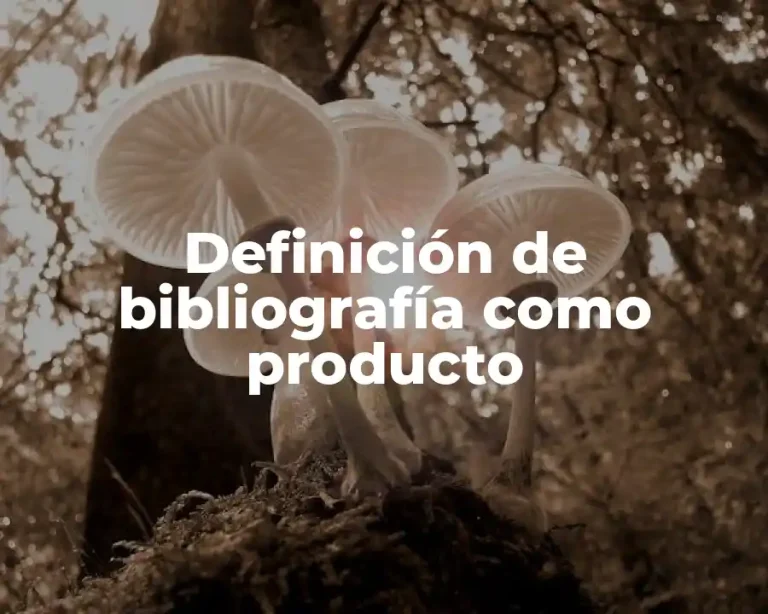 Definición de bibliografía como producto