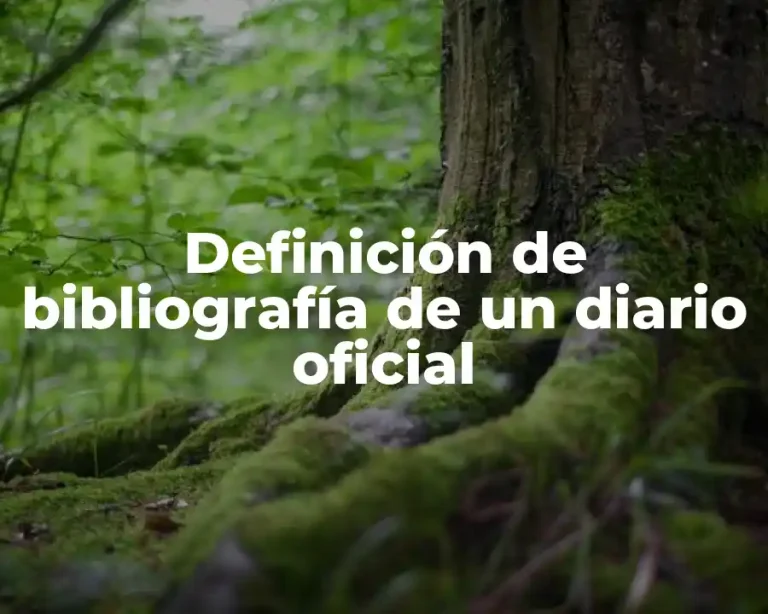 Definición de bibliografía de un diario oficial