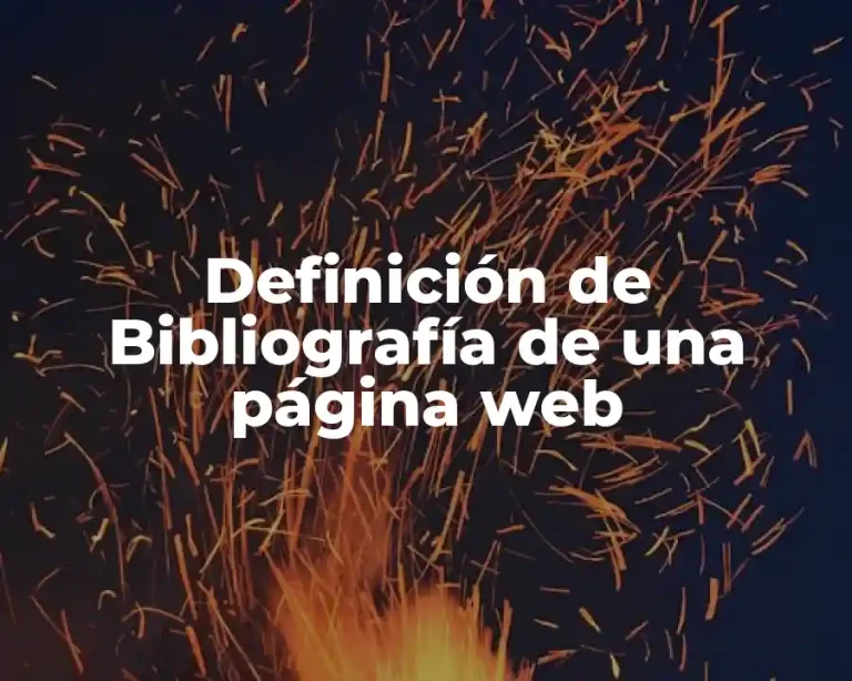 Definición de Bibliografía de una página web