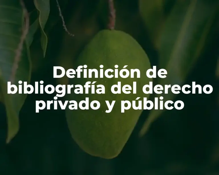 Definición de bibliografía del derecho privado y público