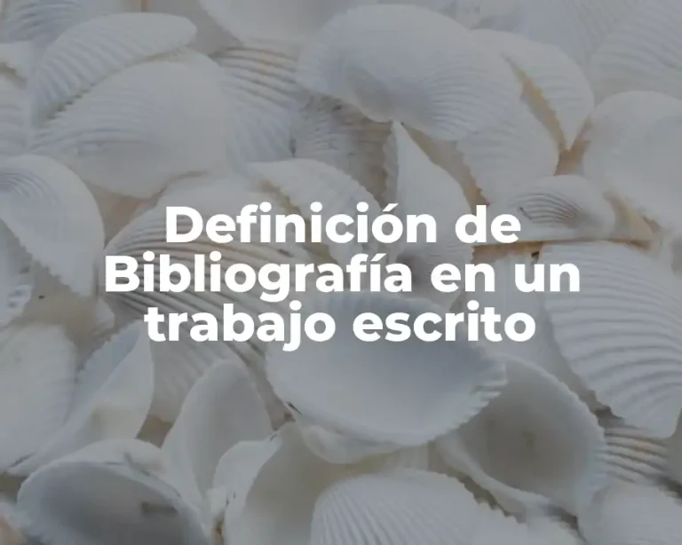 Definición de Bibliografía en un trabajo escrito