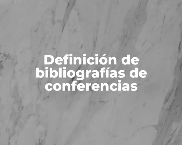 Definición de bibliografías de conferencias