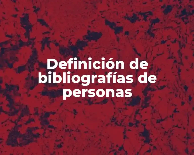 Definición de bibliografías de personas