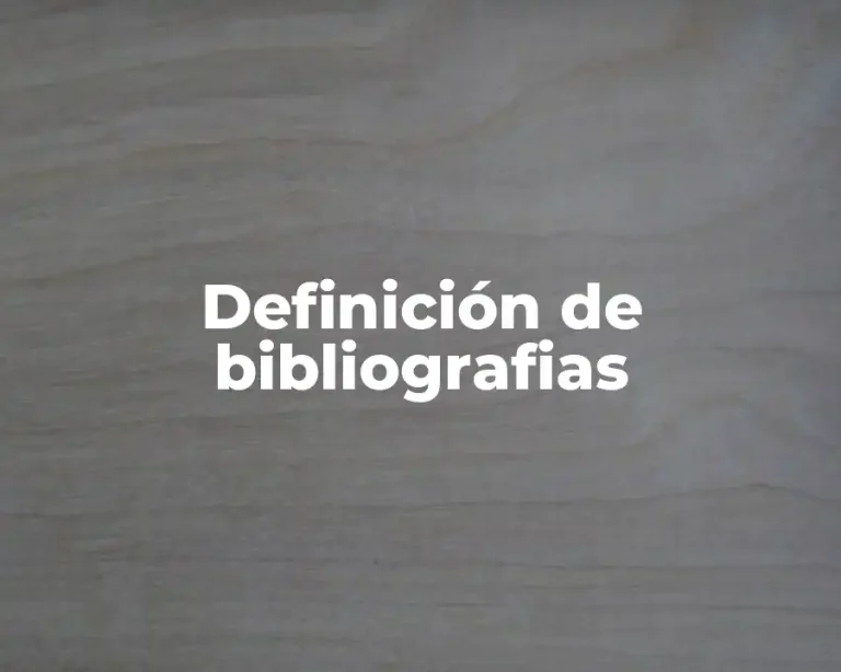 Definición de bibliografias