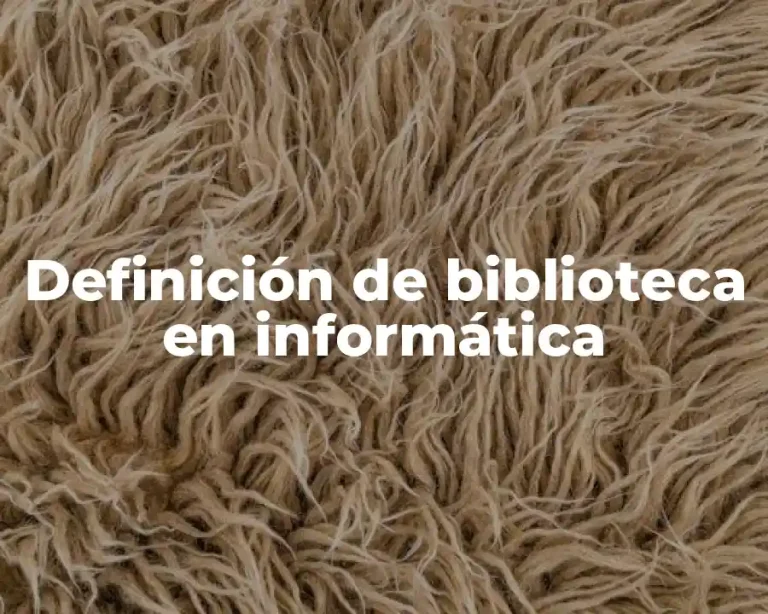 Definición de biblioteca en informática