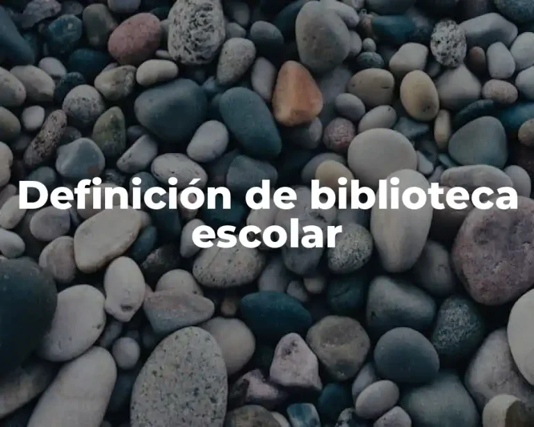 Definición de biblioteca escolar