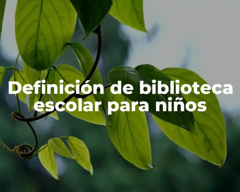 Definición de biblioteca escolar para niños