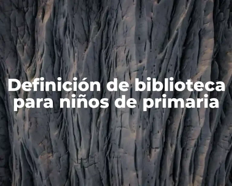 Definición de biblioteca para niños de primaria