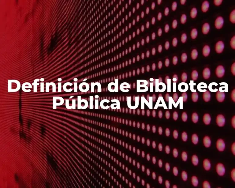 Definición de Biblioteca Pública UNAM