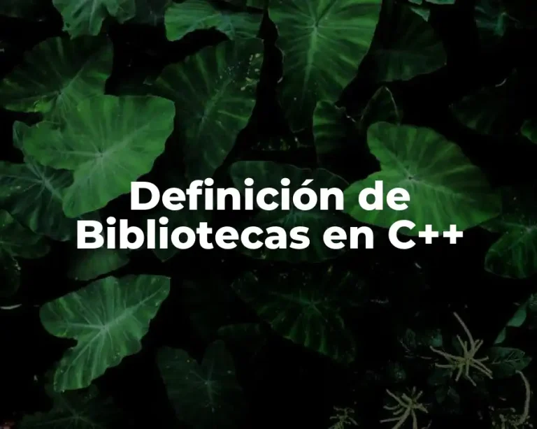 Definición de Bibliotecas en C++