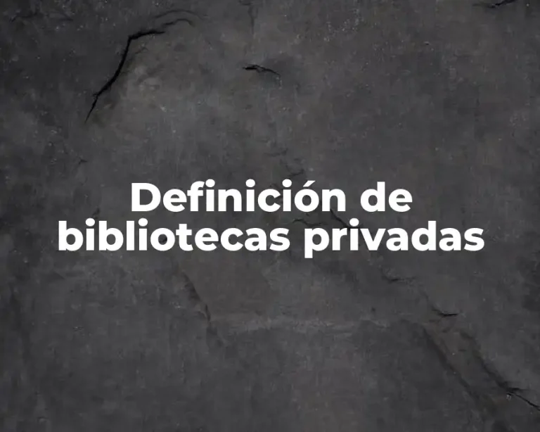 Definición de bibliotecas privadas