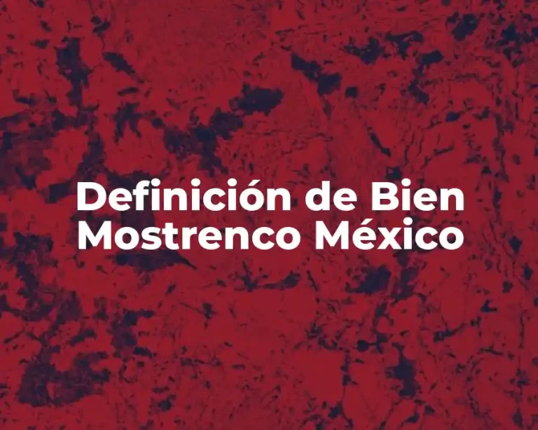 Definición de Bien Mostrenco México