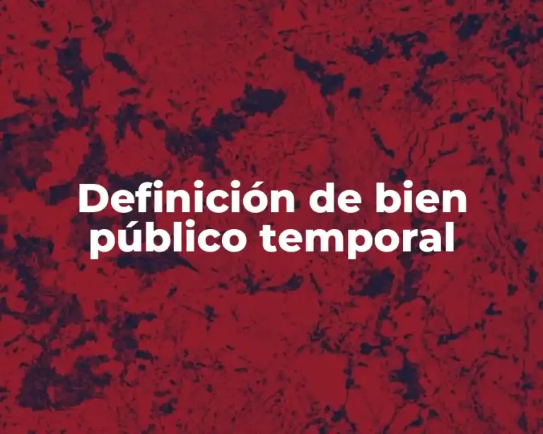 Definición de bien público temporal
