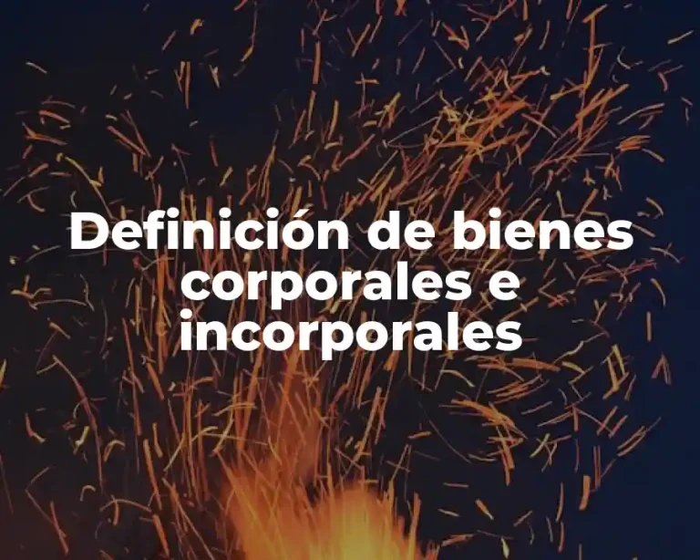 Definición de bienes corporales e incorporales