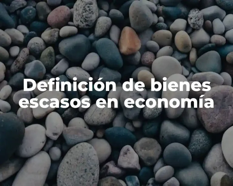 Definición de bienes escasos en economía