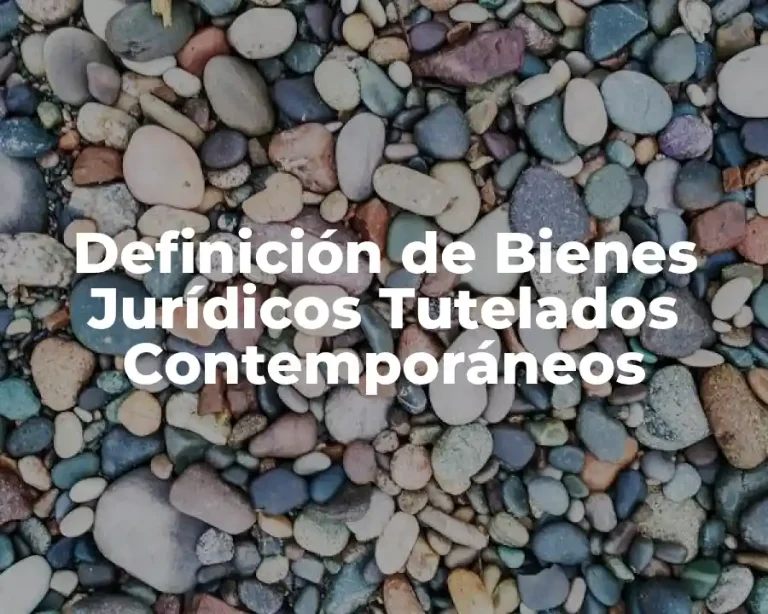 Definición de Bienes Jurídicos Tutelados Contemporáneos
