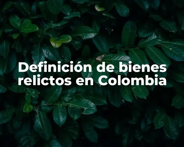 Definición de bienes relictos en Colombia