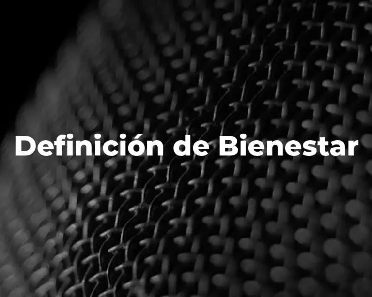 Definición de Bienestar