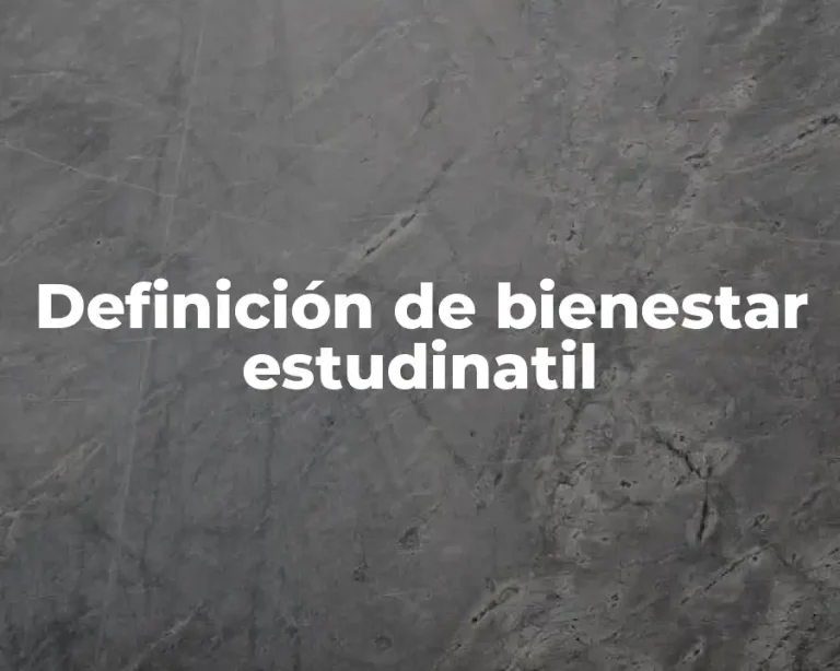 Definición de bienestar estudinatil