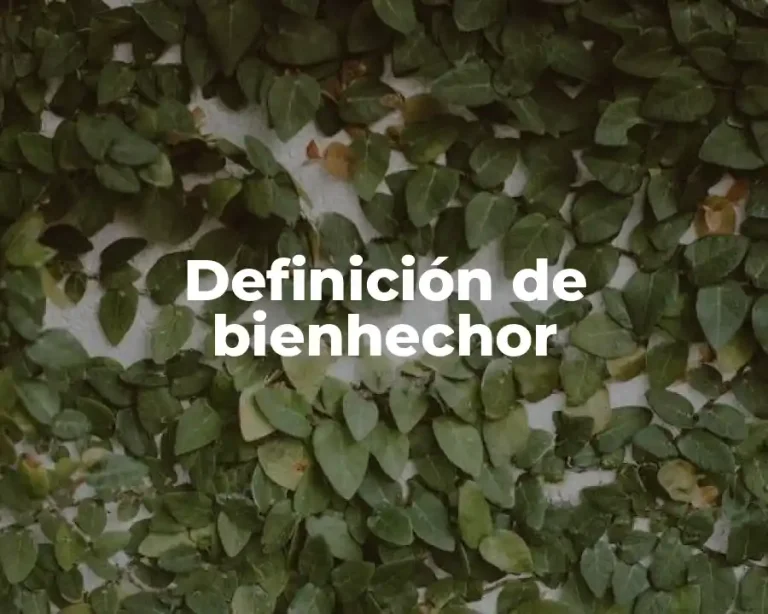 Definición de bienhechor