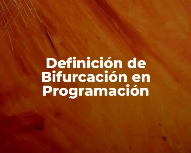 Definición de Bifurcación en Programación