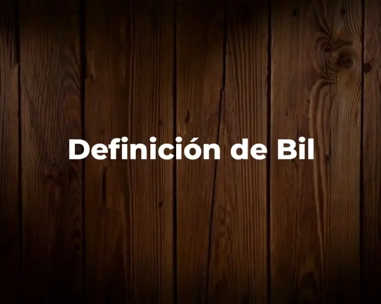 Definición de Bil