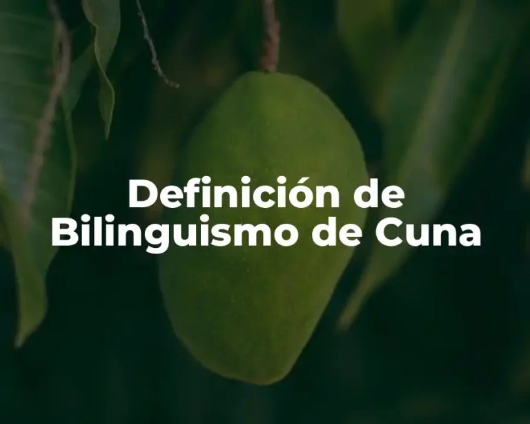 Definición de Bilinguismo de Cuna