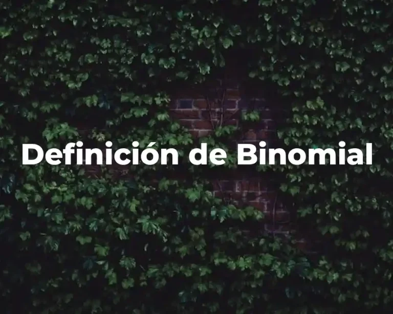 Definición de Binomial