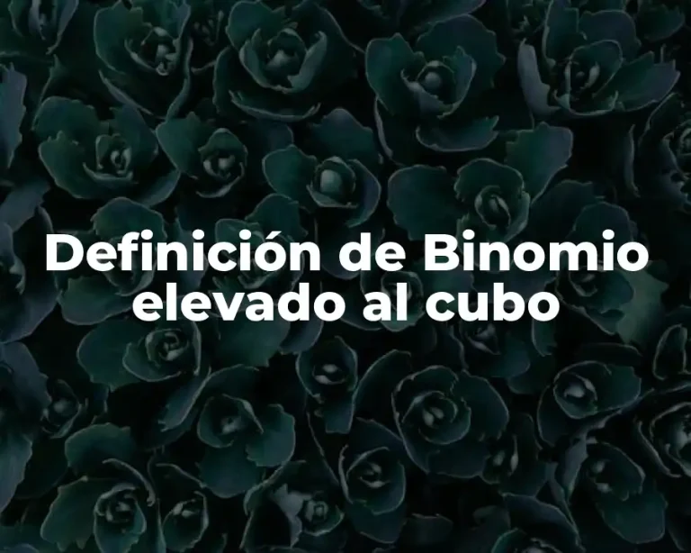 Definición de Binomio elevado al cubo