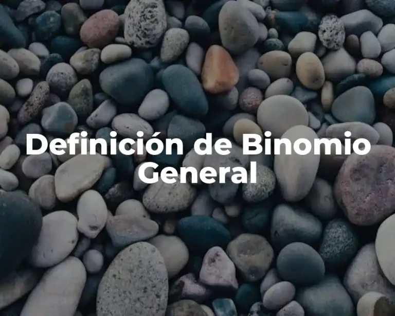 Definición de Binomio General