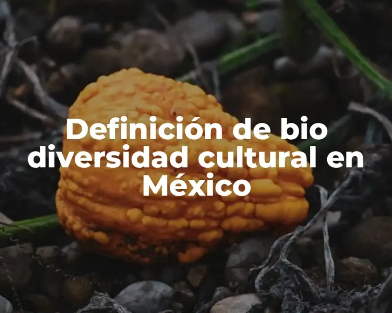 Definición de bio diversidad cultural en México