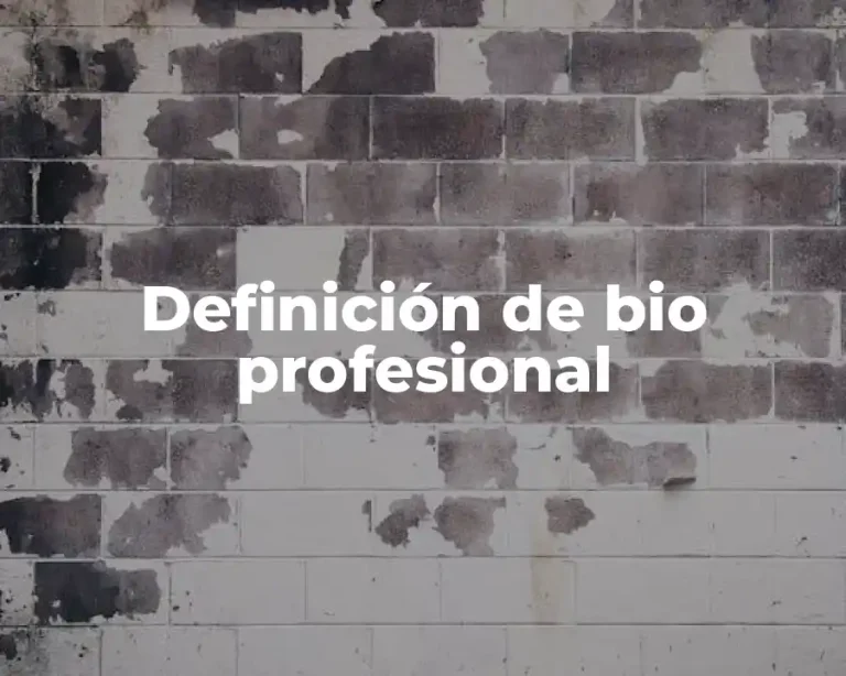Definición de bio profesional