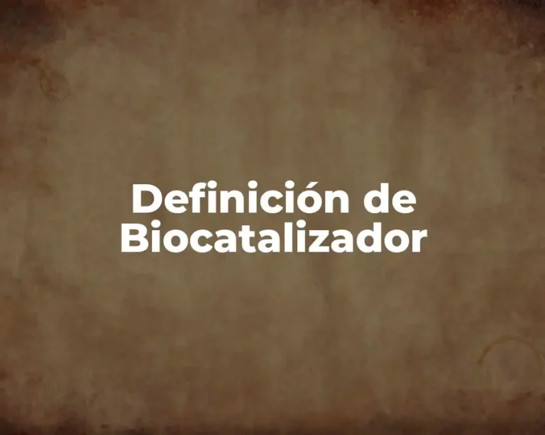 Definición de Biocatalizador