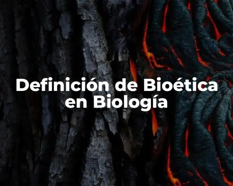 Definición de Bioética en Biología