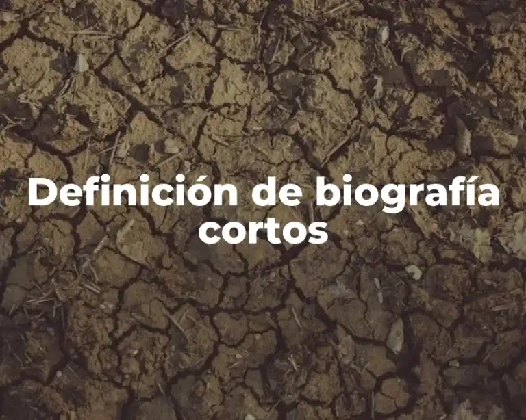 Definición de biografía cortos