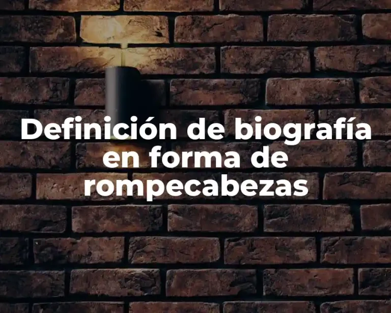 Definición de biografía en forma de rompecabezas
