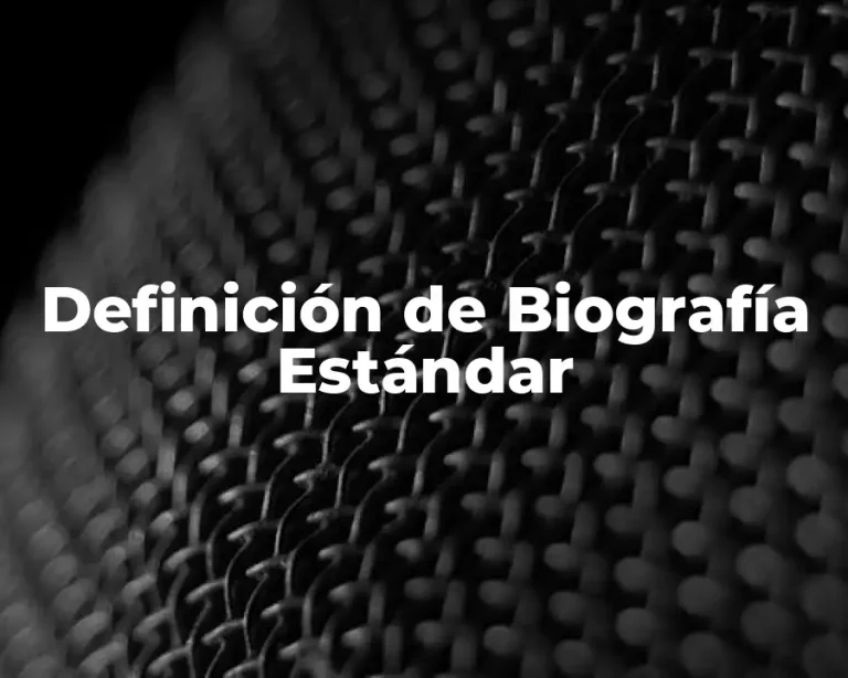 Definición de Biografía Estándar
