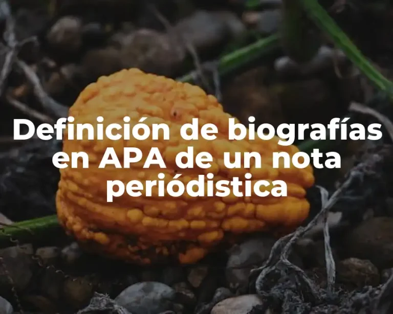 Definición de biografías en APA de un nota periódistica