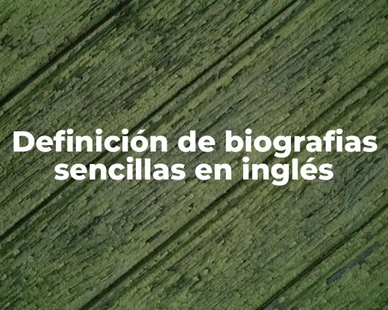 Definición de biografias sencillas en inglés