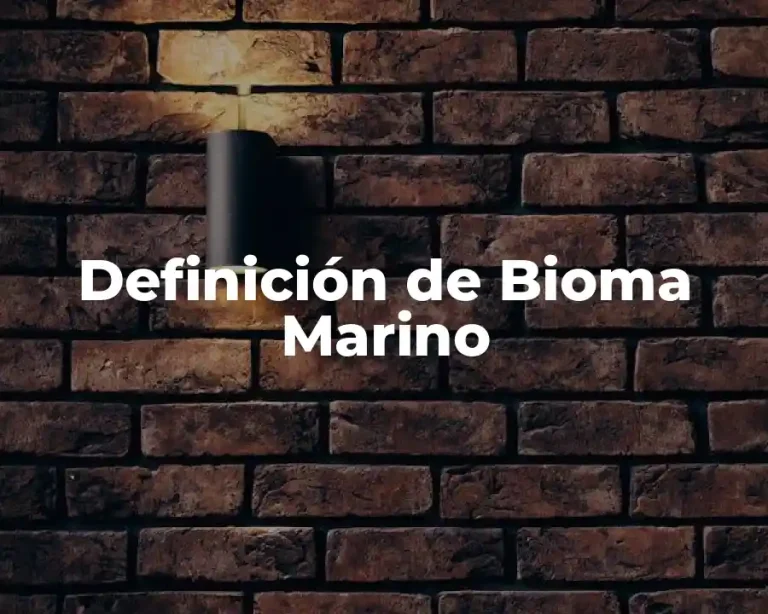 Definición de Bioma Marino