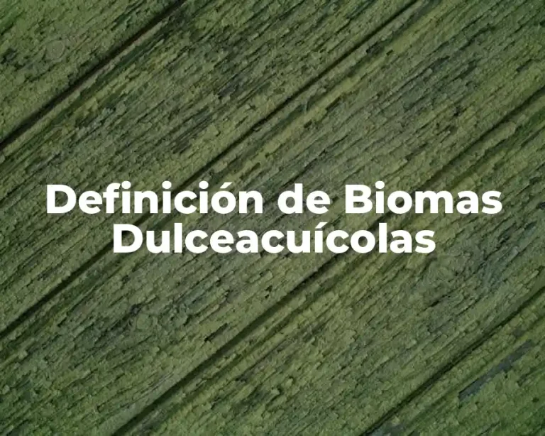 Definición de Biomas Dulceacuícolas