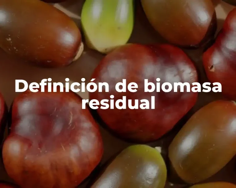 Definición de biomasa residual